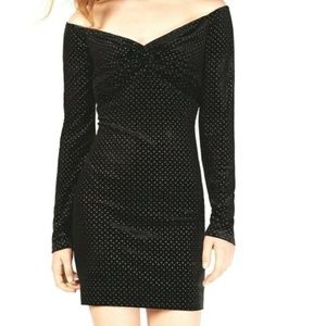 Material Girl XS Black Dot Mini Dress